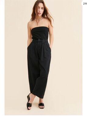 Women’s High-Waist Pleated Wide Leg Pants - Black